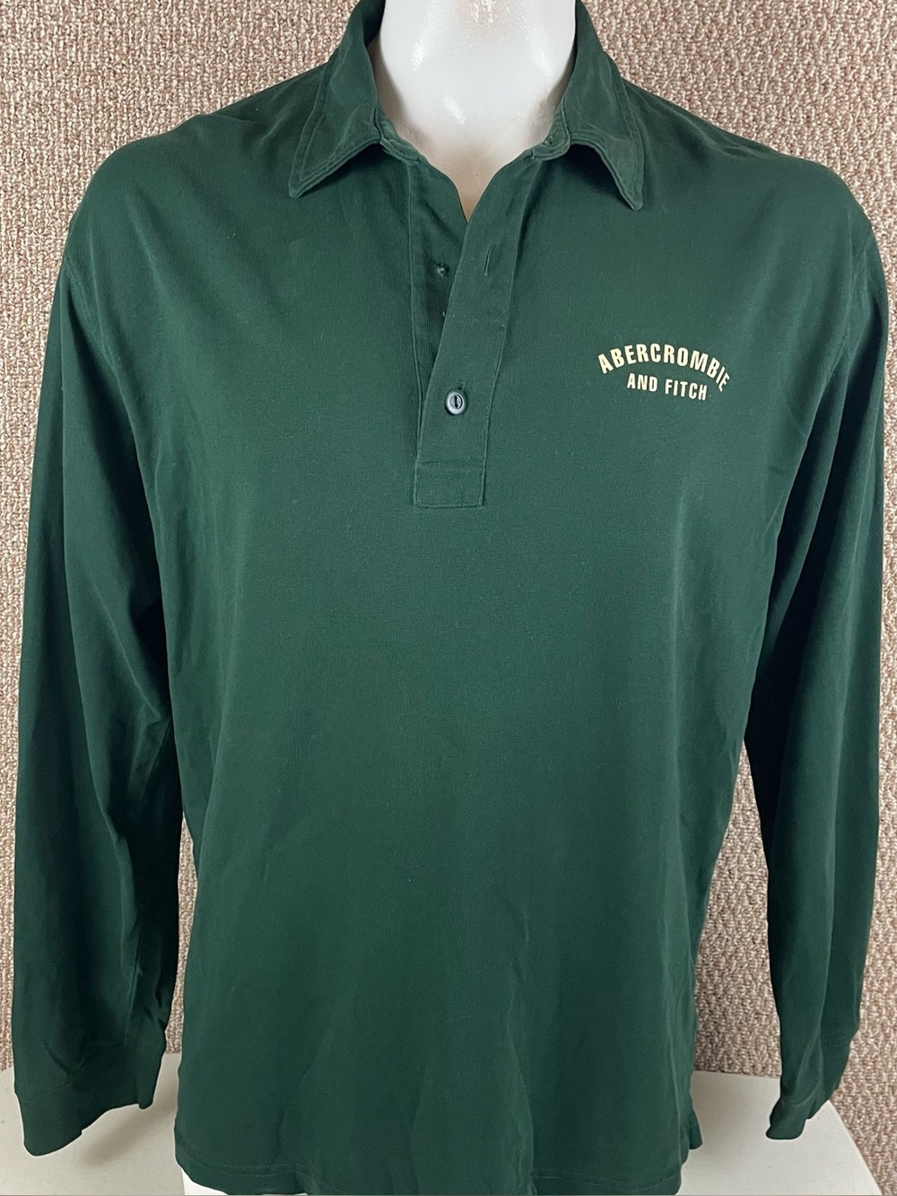 Vintage 90s Abercrombie Fitch Rugby Shirt Mens Large Y2K Preppy Long Sleeve 379